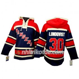 New York Rangers Henrik Lundqvist 30 Blau Sawyer Hooded Sweatshirt - Herren